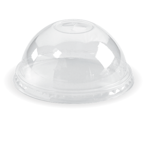 BIOPAK 300 - 700ml cup dome LID with X slot - clear - ( C-96D(X) ) - 100 / SLV