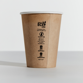 PINNACLE TRULY ECO 12oz KRAFT SINGLE WALL COFFEE CUP - AQUEOUS COATED ( 90mm ) - 1000 - CTN