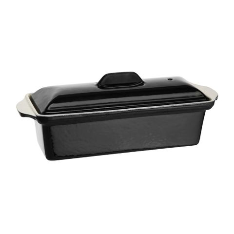 VOGUE BLACK CAST IRON PATE TERRINE MOULD 1.3L - 90mm H x 310mm W x 100mm D (U559 ) - EACH