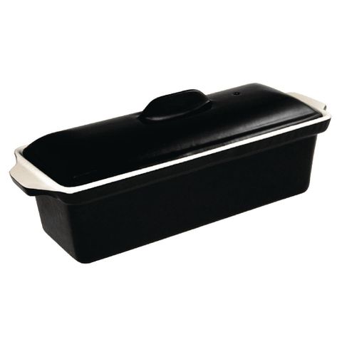 VOGUE BLACK CAST IRON PATE TERRINE MOULD 1.7L - 110mm H x 340mm W x 105mm D (U560 ) - EACH