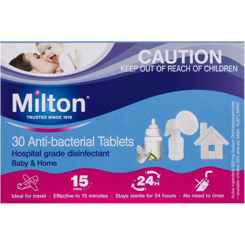 MILTON ANTI-BACTERIAL TABLETS - 30 - PACK