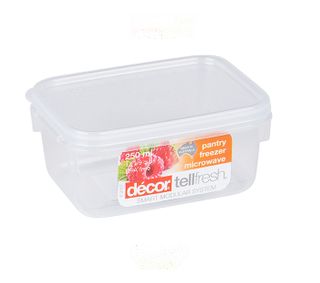 DECOR 250ML TELLFRESH OBLONG CONTAINER - 003060 -  EACH