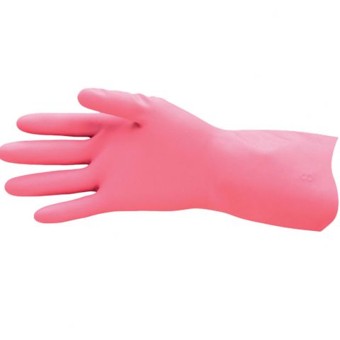 KITCHEN SILVER LINED GLOVES , PINK  SIZE 9 -9 1/2 - PAIR