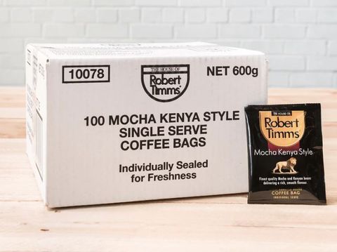 ROBERT TIMMS MOCHA KENYA COFFEE BAGS - 100 - CTN