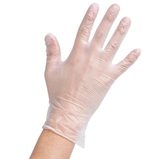 MEDICOM VITALS VINYL CLEAR PRE - POWDERED GLOVES - LARGE ( 1208D ) - 100 - PKT