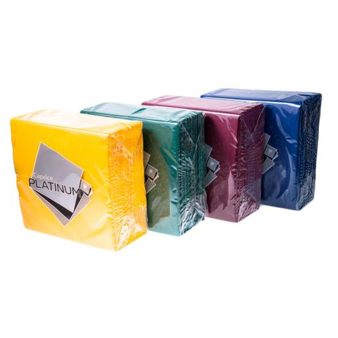 CAPRICE PLATINUM GT ( 1/8 FOLD ) RED DINNER NAPKINS - C148984 -  50 - PKT