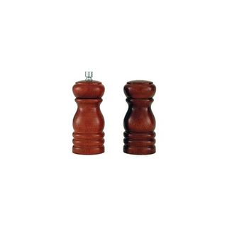 TRENTON SALT SHAKER & PEPPER MILL SET 100MM DARK WOOD - 40504 - SET