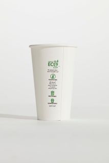 PINNACLE TRULY ECO 10oz SLIM WHITE SINGLE WALL COFFEE CUP - AQUEOUS COATED ( 80mm ) - 50 - SLV