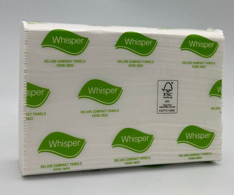 WHISPER DELUXE COMPACT INTERLEAF HAND TOWEL - 19 x 29.5CM - ( 3822 ) - 150 - SLV