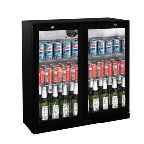 BLACK MAGIC UNDER BENCH TWO HINGED DOOR BAR COOLER - LG-208HC - 900mm W x 530mm D x 835mm H - EACH