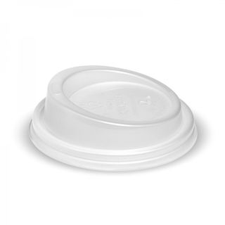 BIOPAK LID PLA - 6oz to 12oz (80mm) - White - 1000 - CTN ( BCL-8PLA-C )