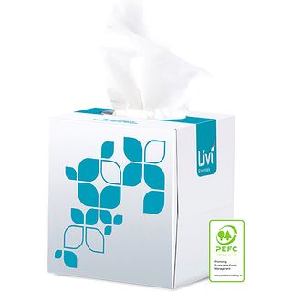 LIVI 1304 ESSENTIALS HYPOALLERGENIC FACIAL TISSUE 2PLY 90 SHEETS - 24 - CTN