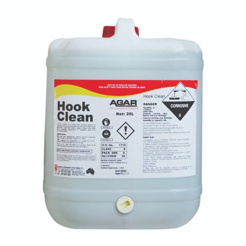 AGAR HOOK CLEAN  - LIQUID CAUSTIC DETERGENT - 15L