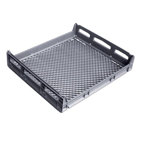 GREY BREAD CRATE - 694mm x 604mm x 152mm - STACKABLE ( IH323 ) - EACH