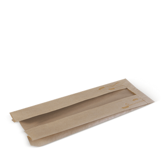 DETPAK BROWN - LOAF BAG WITH WINDOW ( B293S0019 ) 390X140X70 - 500 - CTN