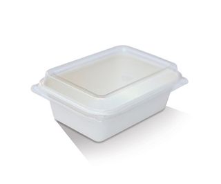 GREENMARK PET LID TO SUIT SUGARCANE TRAY 10oz - 139mm x 99mm x 18mm - TR10L - 1000 - CTN (CR370)