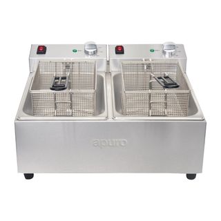 APURO TWIN TANK TWIN BASKET COUNTERTOP FRYER - 2 x 5L ( FB971-A ) - EACH