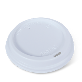 DETPAK LID - 12/16/20oz SMOOTH WHITE HOT CUP LID ( 89mm ) - 1000 - CTN