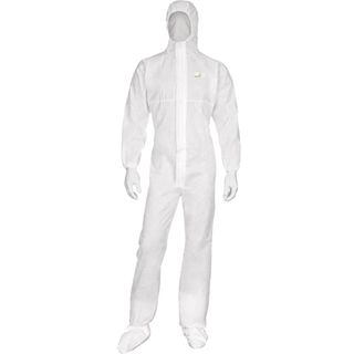 DELTAPLUS DISPOSABLE WHITE LARGE OVERALLS - EACH