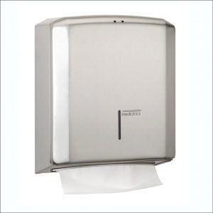 MEDICLINICS SATIN STAINLESS STEEL MULTIFOLD HAND TOWEL DISPENSER - DT2106CS - EACH