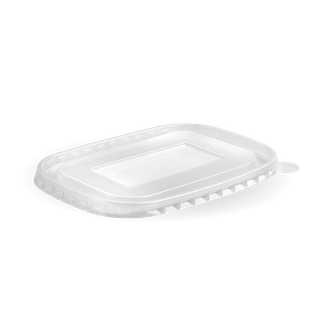 BIOPAK PP Lid to suit BIOBOARD Rectangular Takeway Containers - 300 - ( BB-LBL-PP ) - CTN