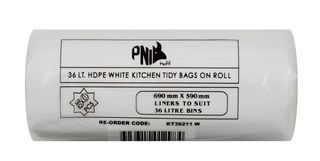 PNI 36L "LARGE" WHITE KITCHEN TIDY BAG - 1000 - CTN