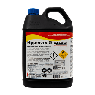 AGAR HYPERAX 5 - PEROXYACETIC ACID SANITISER - 15KG LIQUID