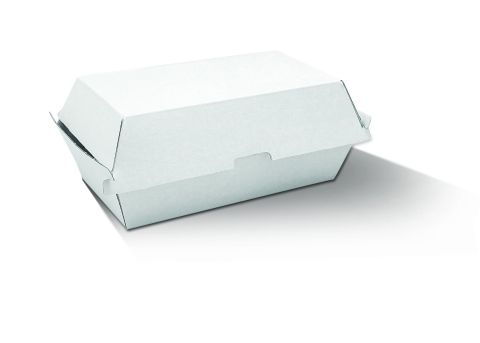 GREENMARK SNACK BOX REGULAR - PLAIN WHITE 176 x 91 x 85mm - WCB6 - 100 - SLV