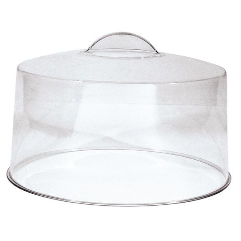 CAKE COVER WITH MOULDED HANDLE - ACRYLIC - 300mm Dia x 185mm H ( GB647 ) - EACH