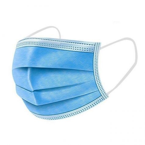DELAVO DISPOSABLE EARLOOP FACE MASK 3PLY HIGH FILTRATION ( LEVEL 2 ) - BLUE - 10 - PACK