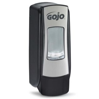 GOJO ADX - 7 MANUAL PUSH-STYLE CHROME & BLACK DISPENSER FOR GOJO FOAM HAND & SHOWER WASH - EACH ( 8788-06 )