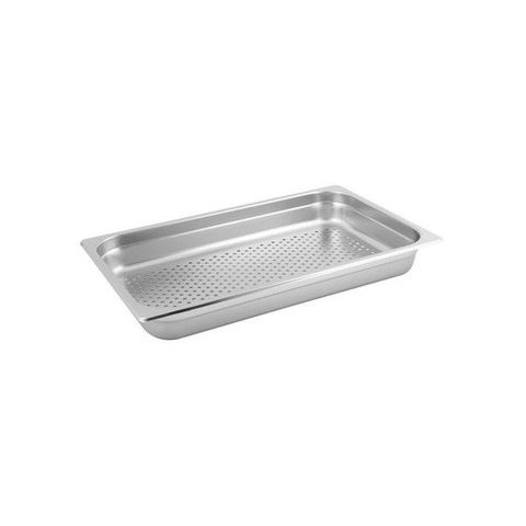 ANTI JAM GASTRONORM STEAM PAN S/STEEL - 1/1 SIZE PERFORATED - 100MM DEEP - 885105 - EACH