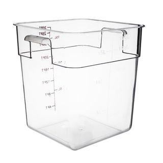 HYGIPLAS POLYCARBONATE SQUARE STORAGE CONTAINER 15L - 317mm (H) x 312mm (W) x 288mm (D) ( CF025 ) - EACH