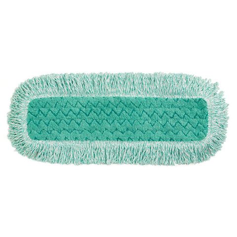 RUBBERMAID HYGEN MICROFIBRE FRINGED DUST MOP " REFILL " GREEN - 45.7cm - FGQ41800GR00 - EACH