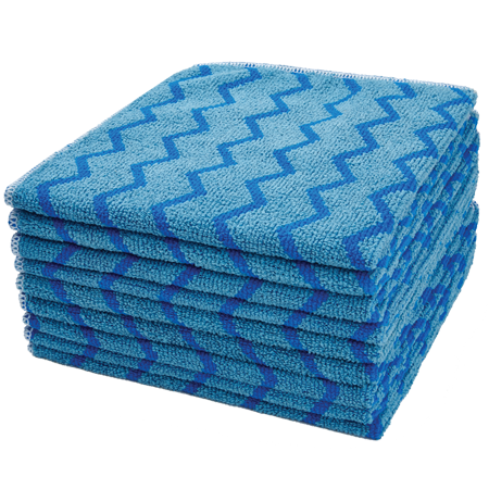 RUBBERMAID HYGEN MICROFIBRE CLOTH BLUE - 40.6cm x 40.6cm - FGQ62000BL00 - EACH
