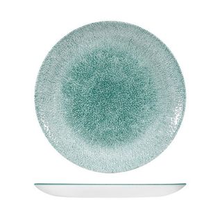 RAKU ROUND COUPE PLATE 260MM CHURCHILL STUDIO PRINT - JADE GREEN - 9976126-J - 12 - CTN