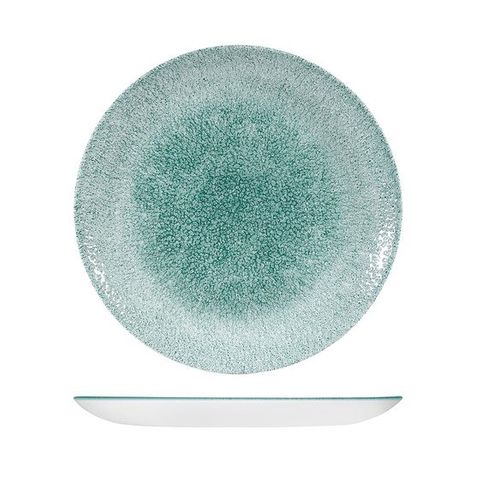 RAKU ROUND COUPE PLATE 260MM CHURCHILL STUDIO PRINT - JADE GREEN - 9976126-J - 12 - CTN