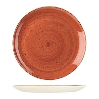 ROUND COUPE PLATE 324MM CHURCHILL STONECAST - SPICED ORANGE - 9975131-O - 6 - CTN