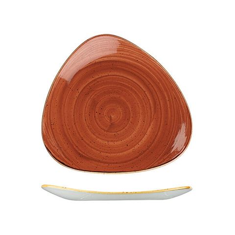 TRIANGULAR PLATE 265MM X 265MM CHURCHILL STONECAST - SPICED ORANGE - 9975326-O - 12 - CTN