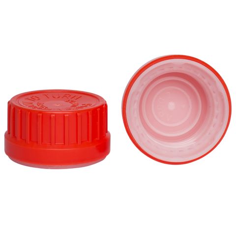 38MM RED ARCO3 CR PUSH DOWN CAP - EACH