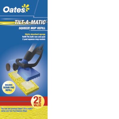 OATES TILTAMATIC SQUEEZE MOP REFILL - INCLUDES SPONGE & SCOUR PAD REFILL ( MS-017 / 160845 ) - EACH