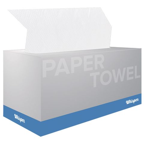 WHISPER PREMIUM POP-UP HAND TOWEL - 3812 - 2 PLY 150 SHEET - PKT