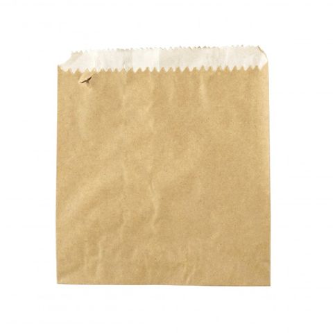 3F BROWN GREASE PROOF LINED BAG 235 X 200MM - 500 - PKT