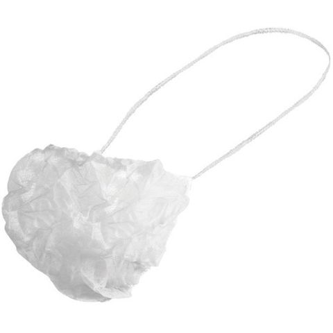 PRO-VAL BEARD COVER WHITE - SINGLE LOOP - 100 - SLV