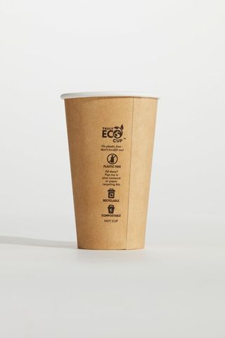 PINNACLE TRULY ECO 10oz SLIM KRAFT SINGLE WALL COFFEE CUP - AQUEOUS COATED ( 80mm ) - 1000 - CTN