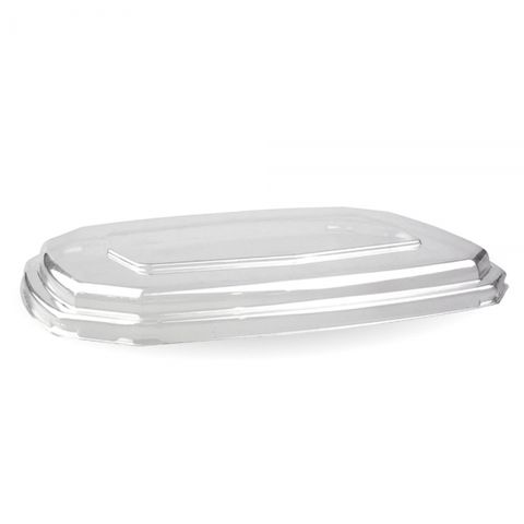 BIOPAK 600 & 950ml BIOCANE OCTA PET CLEAR LID - cold use only - 50 - SLV ( B-LBL-OCTA-RPET(D) )