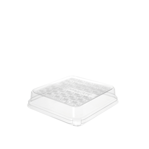 ECO PRODUCTS CLEAR PLA LID TO SUIT TACO TRAY - VANGAURD -184x178x38mm - 300 - CTN ( V265S0064 )