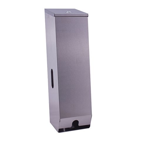 3 ROLL STAINLESS STEEL TOILET ROLL DISPENSER (A-833) - EACH