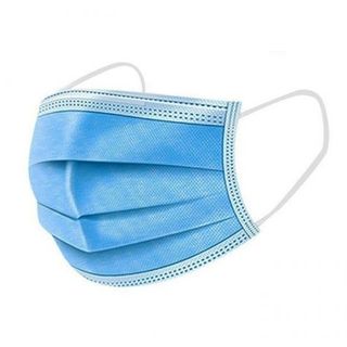 DELAVO DISPOSABLE EARLOOP FACE MASK 3PLY HIGH FILTRATION ( LEVEL 2 ) - BLUE - 50 - PACK