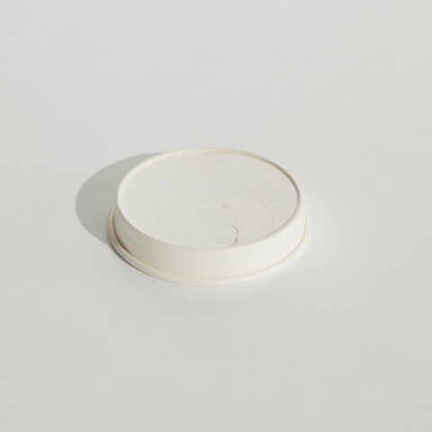 PINNACLE LID - WHITE 6 / 8 & 10oz (80mm) COMPOSTABLE PAPER COFFEE CUP LID - 1000 - CTN